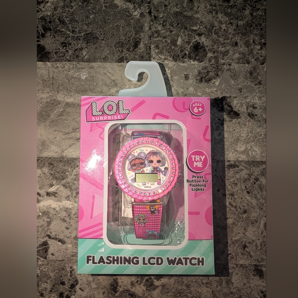 L.O.L. Surprise! Pink Flashing LCD Watch
